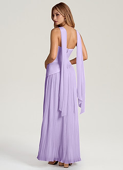 Azazie Tierney Bridesmaid Dresses Lilac A-Line Strapless Chiffon Convertible Dress image4