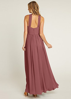Azazie Jacey Bridesmaid Dresses Amethyst A-Line Pleated Chiffon Dress image2