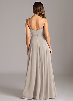 Azazie Amani Bridesmaid Dresses Frost A-Line Pleated Chiffon Dress image2