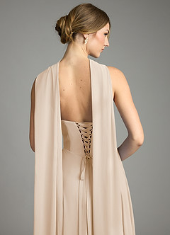 Azazie Ayla Abiti da Damigella Abito A-Line in Chiffon Scollo a Cuore Alabastro Bianco image10