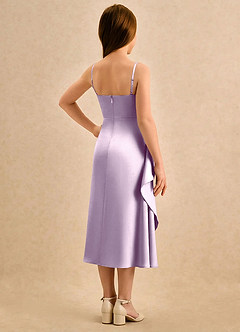 Azazie Canna Girls Formal Flower Girl Klänningar Klänning A-Line i Stretch Satin Plisserad image2