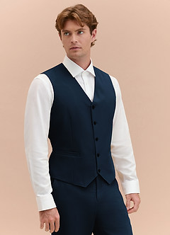 William Navy Blue Comfort Blend Suit Vest