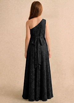 Azazie Pudles Girls Formal Flower Girl Klänningar Klänning A-linje i Blommig Utbrändhet One-shoulder image2