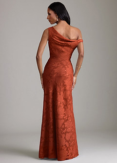 Azazie Emerson 신부 들러리 드레스 인어 오프 더 숄더 플로럴 번아웃 바닥 길이 드레스 image6