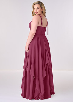 Barbie ♥ Azazie Bridesmaid Dresses Mulberry A-Line Bow Chiffon Dress image7