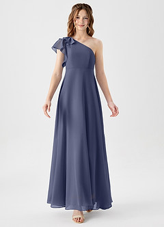 Azazie Arabella Junior Stormy A-Line Ruched Chiffon Dress image5