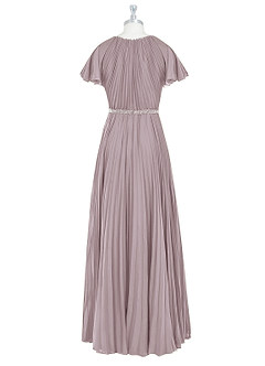 Azazie Kara Modest Bridesmaid Dresses A-Line Pleated Chiffon Floor-Length Dress image8