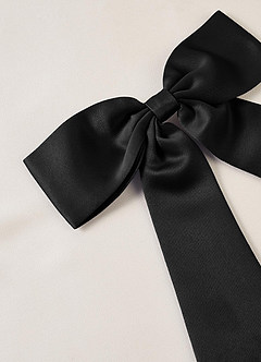 front Matching Color Satin Bow Hair Clip