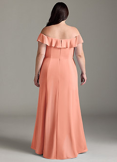 Azazie Sophie Brautjungfernkleider Wandelbar A-Linie Schulterfrei Chiffon Kleid Sonnenuntergang image7