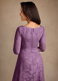 Azazie Durant Mother of the Bride Dresses Wisteria A-Line Pleated Floral Burnout Dress image5