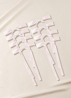 front Satin Bow Hair Clips