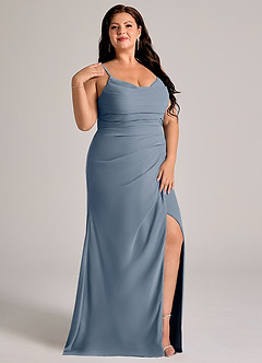 Azazie Deandra Bridesmaid Dresses Twilight Mermaid Pleated Chiffon Dress image11