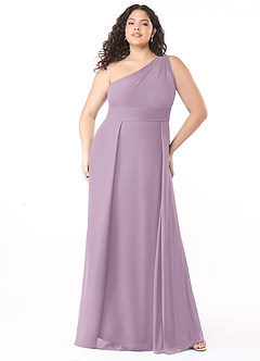 Azazie Dallas Bridesmaid Dresses Wisteria A-Line One Shoulder Chiffon Dress image6