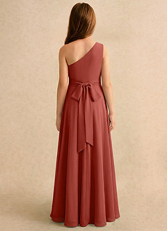 Azazie Puddles Girls Formal Flower Girl Klänningar Klä A-Line i Chiffong Ena axeln image2