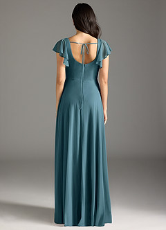 Azazie Bondi Bridesmaid Dresses Bermuda A-Line Ruched Mesh Dress image8