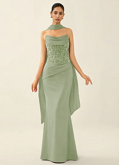 Melisande Mint Green Sparkly Corset Lace Up Back Mermaid Prom Dress image5