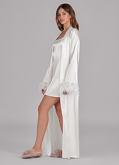 front Satin Robe and Slip Set