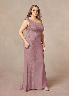 Azazie Juliane vestidos de madre de la novia Vestido de Rosa Polvorienta de Encaje de Sirena con Lentejuela image6