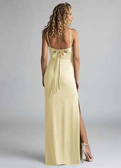 Azazie Mai Kleider zum Anprobieren zu Hause Etui Plissee Stretch-Satin Kleid Rotbraun image2