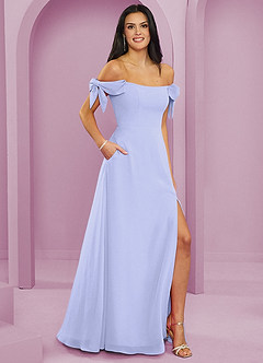 Barbie ♥ Azazie Bridesmaid Dresses Lavender A-Line Off the Shoulder Chiffon Convertible Dress image4