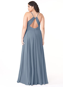 Azazie Avelina Bridesmaid Dresses Twilight A-Line V-Neck Pleated Chiffon Dress image7