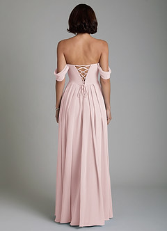 Azazie Loisa Abiti da Damigella Abito Convertibile A-Line in Chiffon Corsetto Rosa Rossore image2