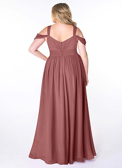 Azazie Lianne Bridesmaid Dresses Amethyst A-Line Off the Shoulder Chiffon Dress image9
