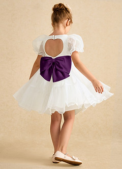 Azazie Debbie vestidos de niña de las flores Vestido de Marfil Uva de Organza de Princesa con Escote de Corazón image6