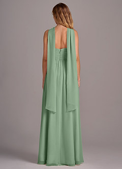 Azazie Joni Bridesmaid Dresses Matcha A-Line Strapless Chiffon Convertible Dress image7