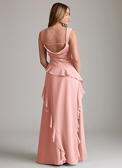 Azazie Sloane Bridesmaid Dresses Rosette A-Line Sweetheart Neckline Chiffon Dress image2