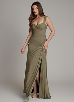 Azazie Amberly Final Sale Blushing Pink Sheath Sweetheart Neckline Chiffon Dress image4