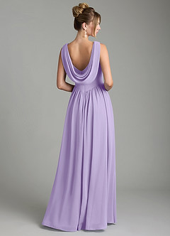 Azazie Novi Bridesmaid Dresses Lilac A-Line Pleated Chiffon Dress image5