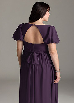 Azazie Madisynn Robes de demoiselle d'honneur de maternité Robe Arc Longueur ras du sol Mousseline de soie image10