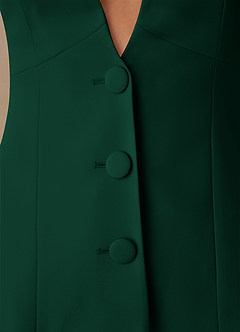 front Elara Emerald Refined Weave Tailored Blazer