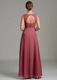 Azazie Gwendolyn Bridesmaid Dresses Merlot A-Line Sweetheart Neckline Chiffon Dress image4