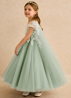 Azazie Dandelion Flower Girl Klänningar Klä Balklänning i Spets image6