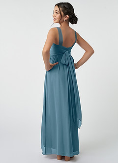 Azazie Kora Junior Bermuda A-Line Pleated Chiffon Dress image4