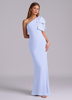 Azazie Yuanna Bridesmaid Dresses Lavender Mermaid One Shoulder Chiffon Dress image3