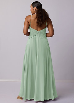 Barbie ♥ Azazie Brautjungfernkleider A-Linie Chiffon Kleid Agave image9