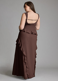 Azazie Sloane Bridesmaid Dresses Ganache A-Line Sweetheart Neckline Chiffon Dress image9
