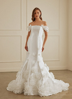 Christian Siriano Bridal for Azazie 2012 Wedding Dresses Organza Rossette Mikado Mermaid Gown image1