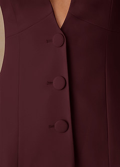 front Elara Cabernet Blazer tailleur à tissage raffiné