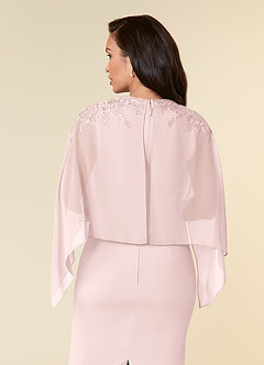 Azazie Maryam Final Sale Dusty Blue Sheath Lace Chiffon Dress image6