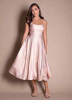 Abito Midi Oro Rosa Vitoria image7