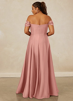 Christian Siriano Bridal for Azazie 1002 Bridesmaid Dresses Rosette A-Line Off the Shoulder Stretch Satin Convertible Dress image16