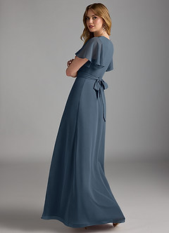 Azazie Zaniah Bridesmaid Dresses Neptune A-Line Chiffon Dress image7