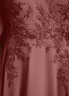 Azazie Tilda Abiti per la Madre della Sposa Abito A-Line in Chiffon Pizzo Rosa Del Deserto image6