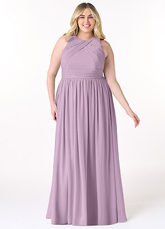 Azazie Harper Bridesmaid Dresses Wisteria A-Line Pleated Chiffon Dress image6