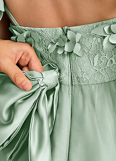 Azazie Tweety Flower Girl Dresses Agave A-Line Lace Tulle Dress image8