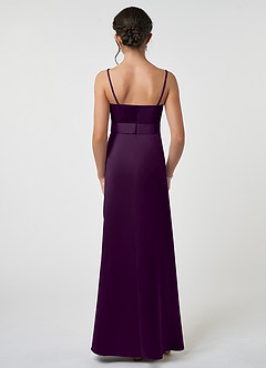 Azazie Anina Junior Robe Trapèze en Satin extensible Arc Grain De Raisin image2